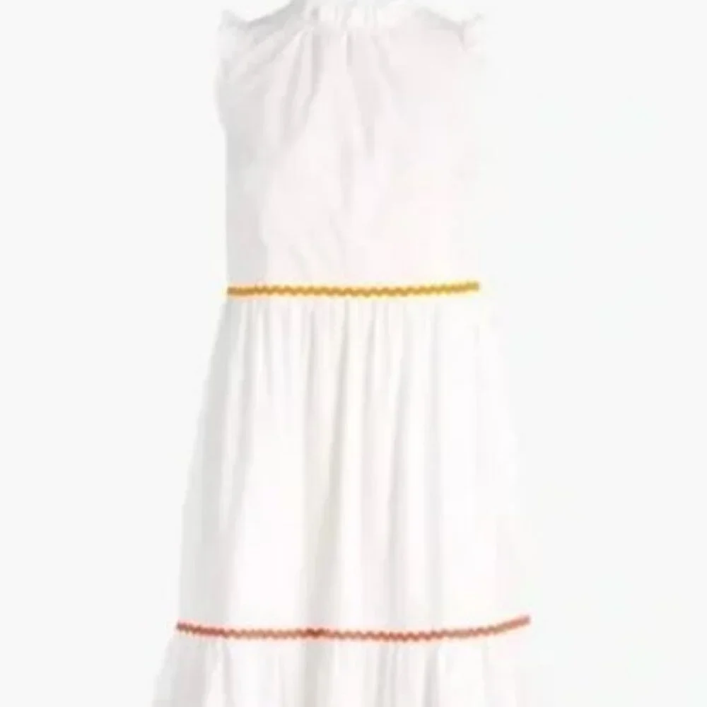NWT J. Crew Tiered Midi Ruffle Dress with Rickrack Trim Womens Sz 2 MSRP $90